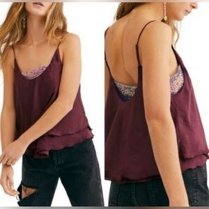 Free People Intimately Turn It On Cami in Vetiver Bloom Size Small